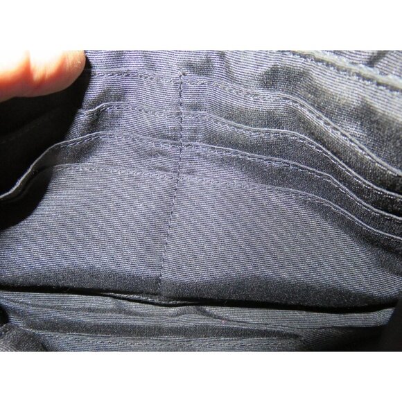 Coach Black Signature C Jacquard Canvas & Leather Trim Sufflette Flap Wristlet - Picture 4 of 8